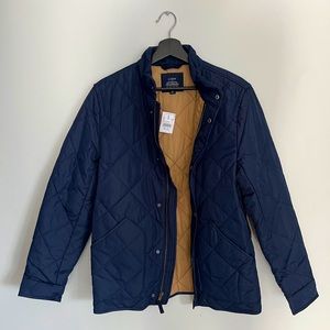 J Crew Sussex Quilted Jacket Navy Blue - Small, Brand New With Tags